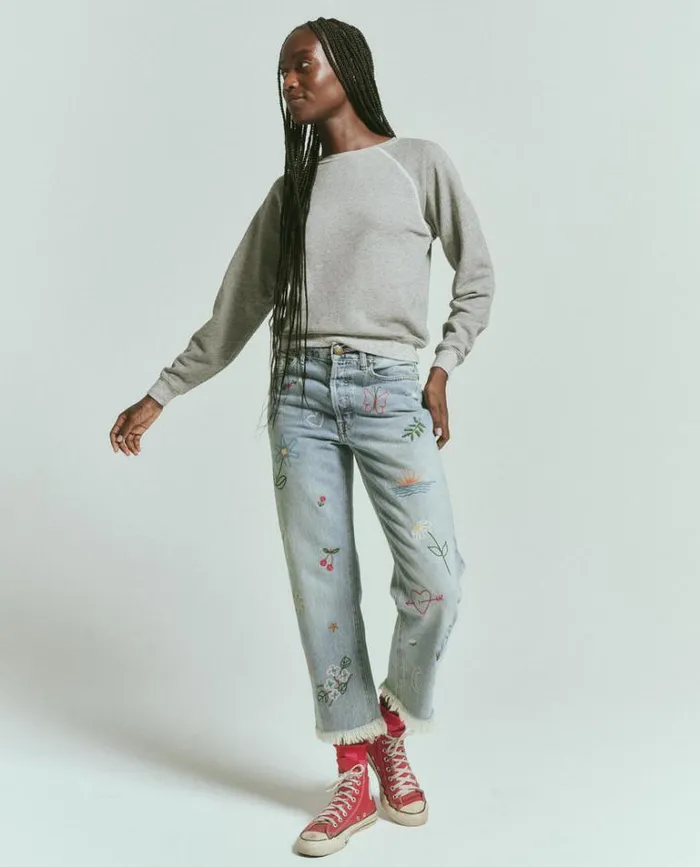 Bottoms Women039s The Great The Embroidered Wayne Jean Kentucky Wash