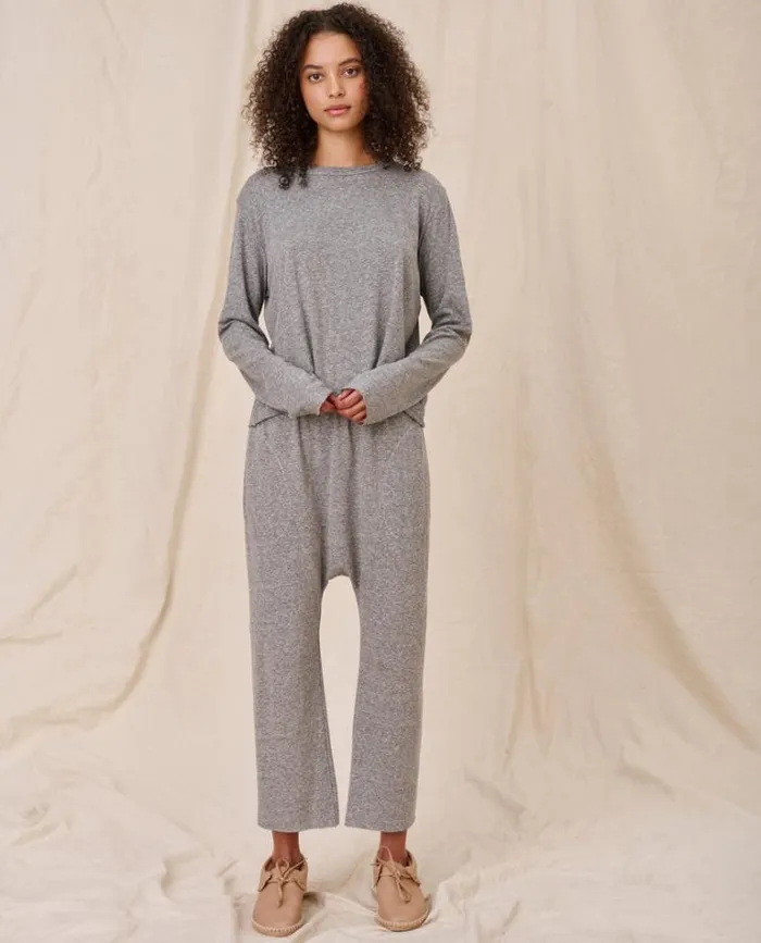 Bottoms Women039s The Great The Jersey Crop Heather Grey