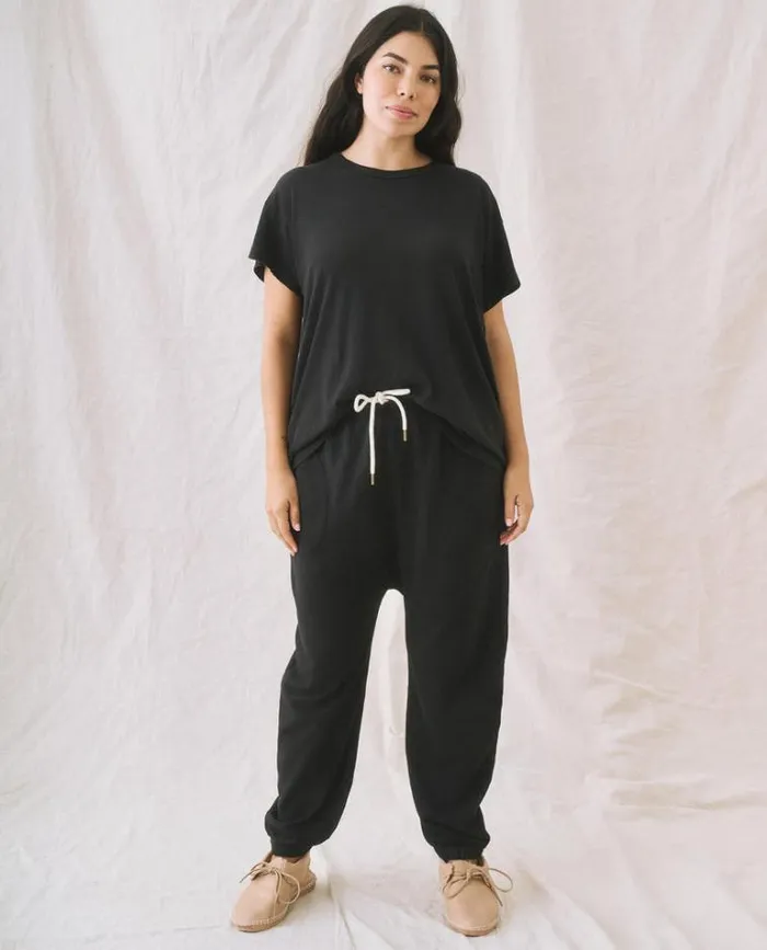 Bottoms Women039s The Great The Jogger Sweatpant Almost Black