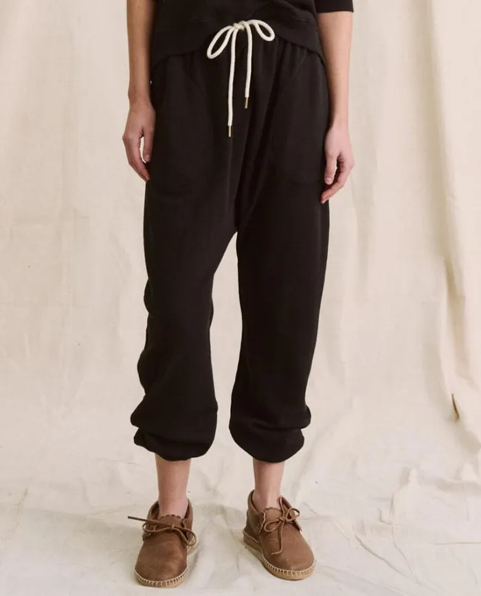 Bottoms Women039s The Great The Jogger Sweatpant Almost Black