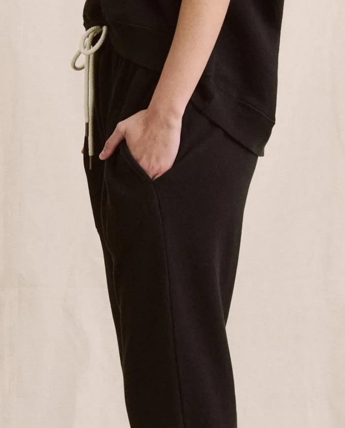 Bottoms Women039s The Great The Jogger Sweatpant Almost Black