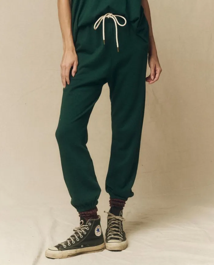 Bottoms Women039s The Great The Stadium Sweatpant Green Grove