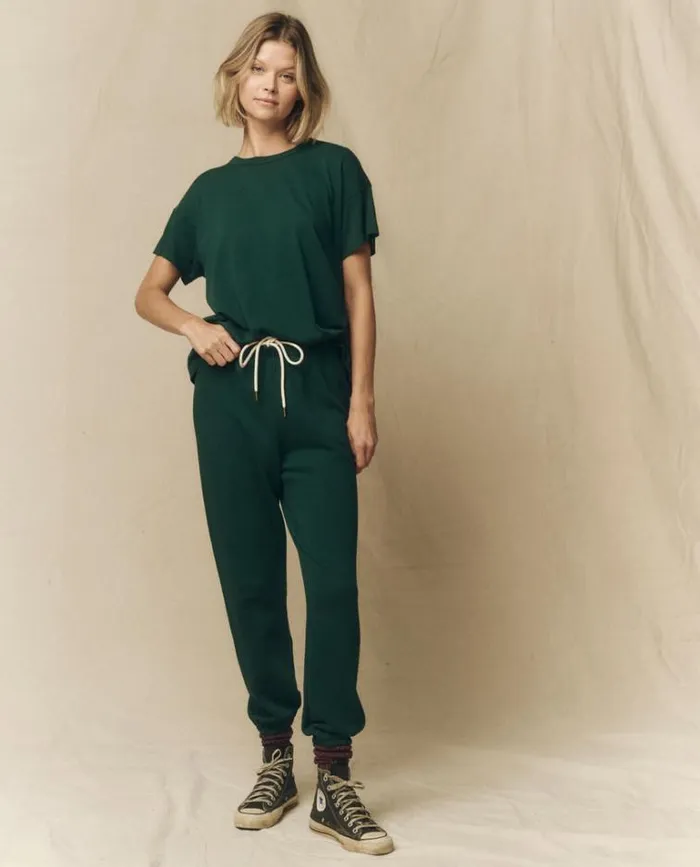 Bottoms Women039s The Great The Stadium Sweatpant Green Grove