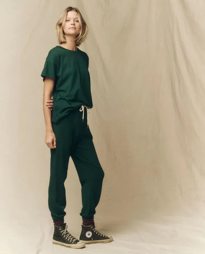 Bottoms Women039s The Great The Stadium Sweatpant Green Grove