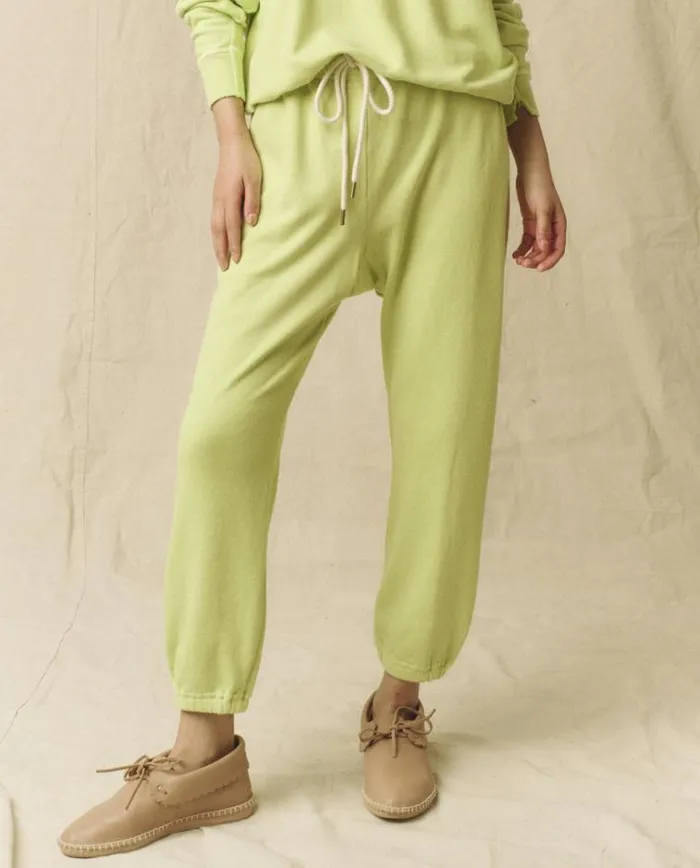 Bottoms Women039s The Great The Stadium Sweatpant Lime Zest