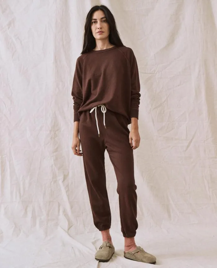 Bottoms Women039s The Great The Stadium Sweatpant Toasted Walnut