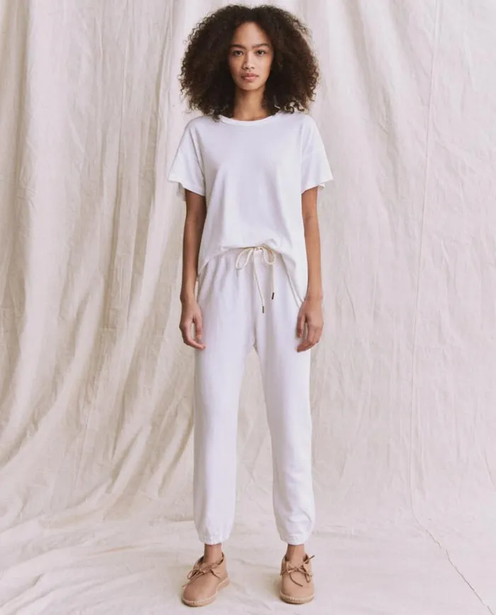 Bottoms Women039s The Great The Stadium Sweatpant True White