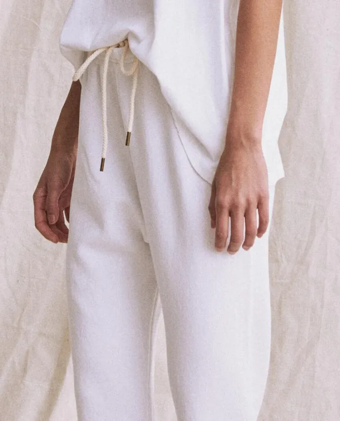 Bottoms Women039s The Great The Stadium Sweatpant True White