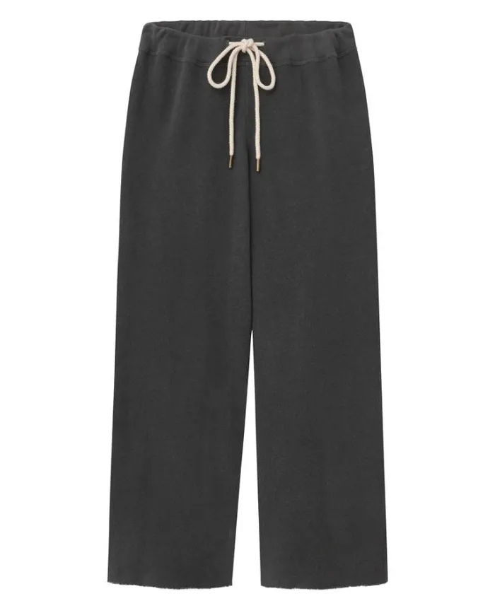 Bottoms Women039s The Great The Wide Leg Cropped Sweatpant Washed Black