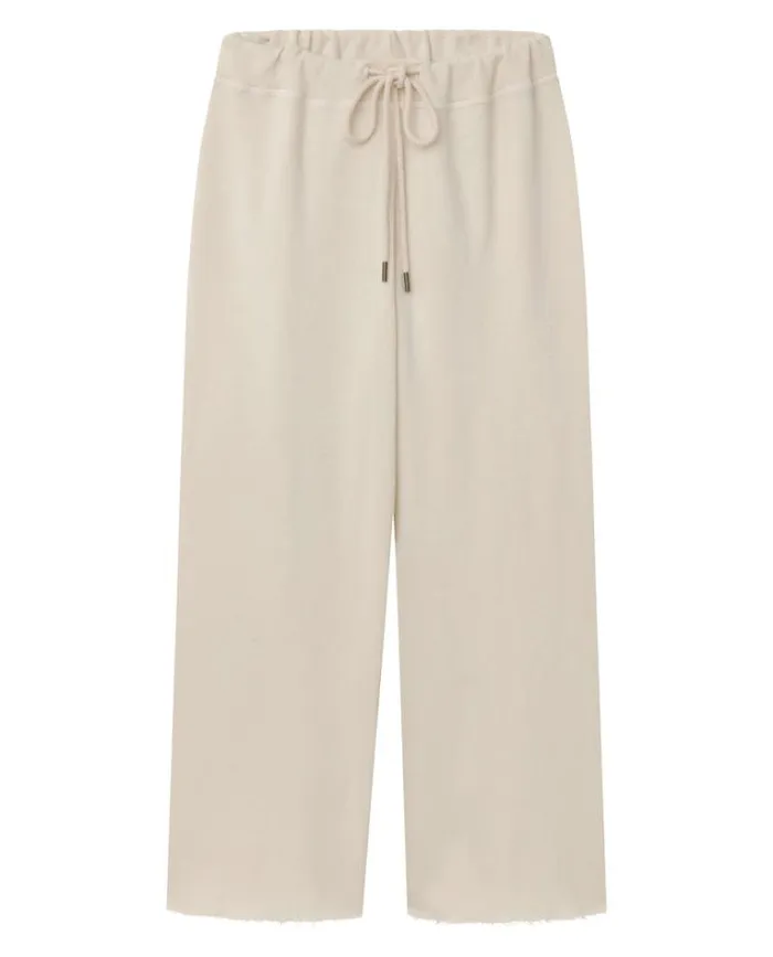 Bottoms Women039s The Great The Wide Leg Cropped Sweatpant Washed White