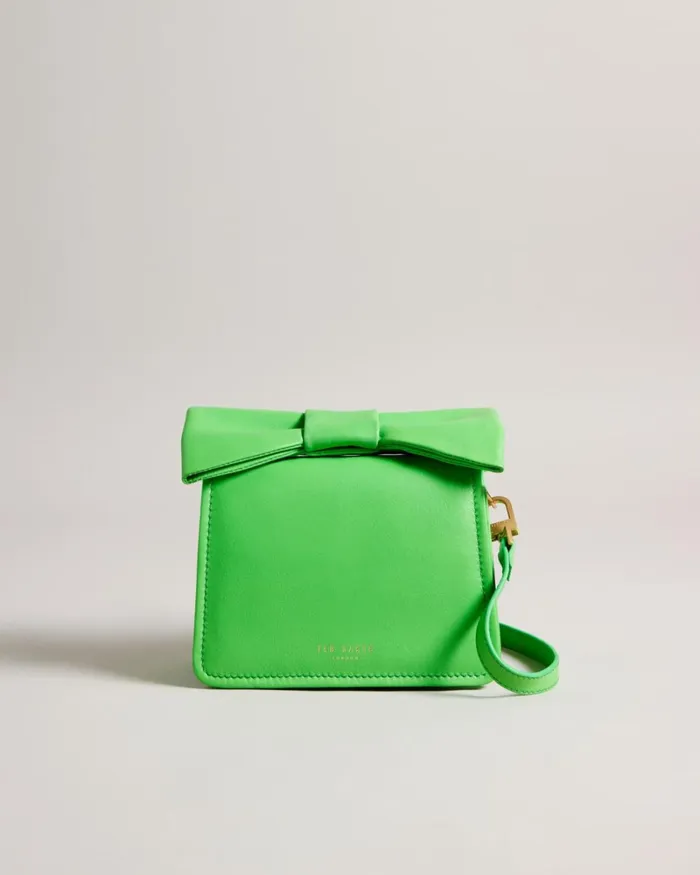 Bow Detail Mini Cross Body Bag Green Women Ted Baker Bags