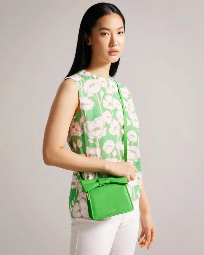 Bow Detail Mini Cross Body Bag Green Women Ted Baker Bags