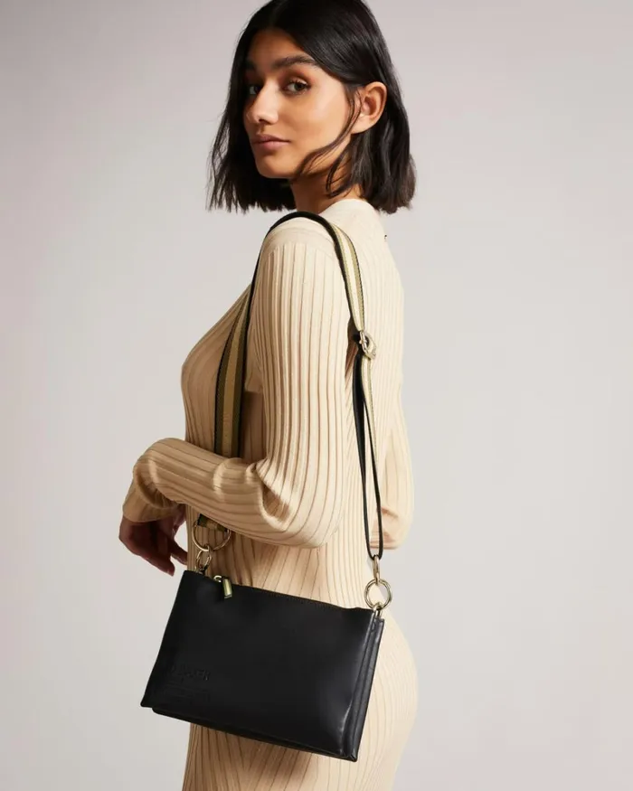 Branded Webbing Cross Body Black Women Ted Baker Bags