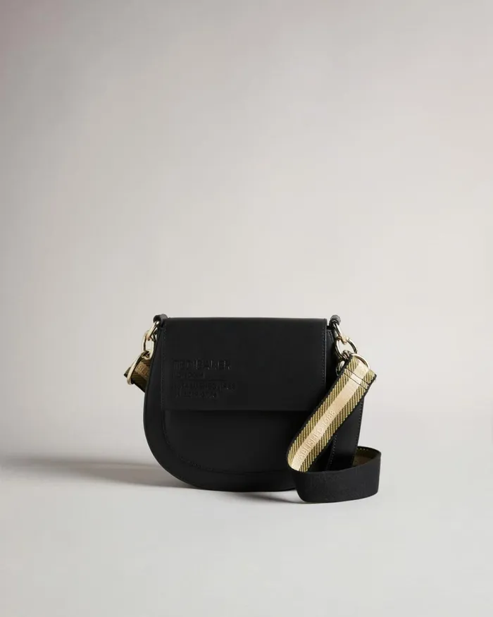 Branded Webbing Satchel Cross Body Bag Black Women Ted Baker Bags