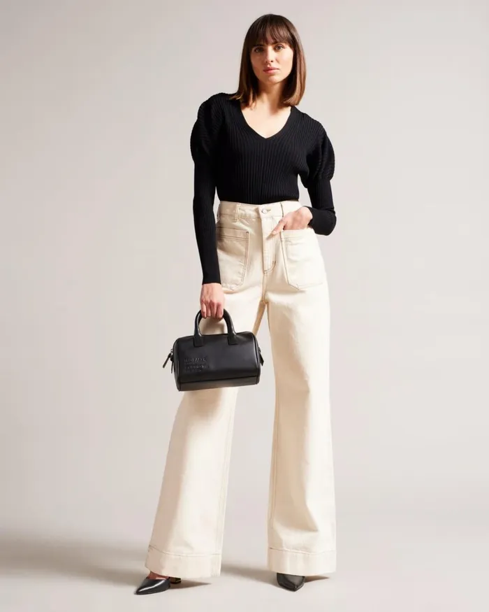 Branded Webbing Shoulder Bag Black Women Ted Baker Bags