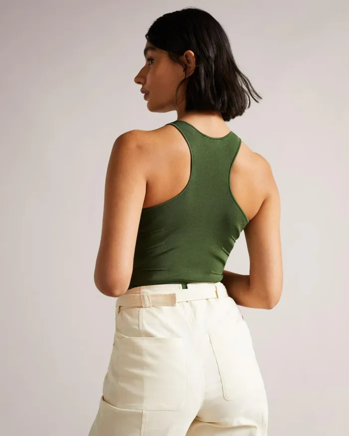 Bright Rayon Full Needle Bodysuit Green Women Ted Baker Tops and TShirts Bright Rayon Full Needle Bodysuit Green Women Ted Baker Tops and TShirts