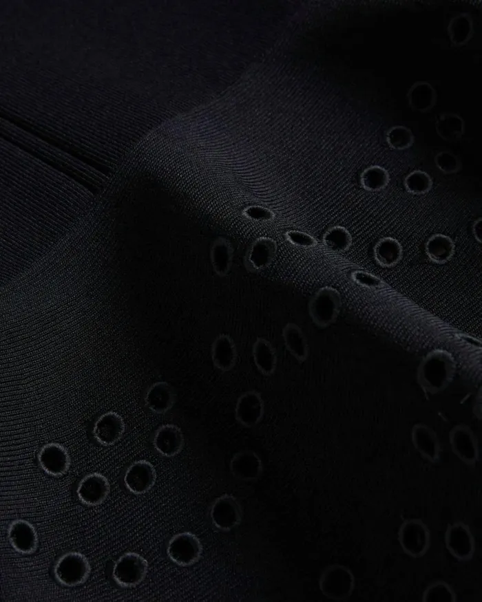 Broderie Stitch Midi Knit Dress Black Women Ted Baker Clothing
