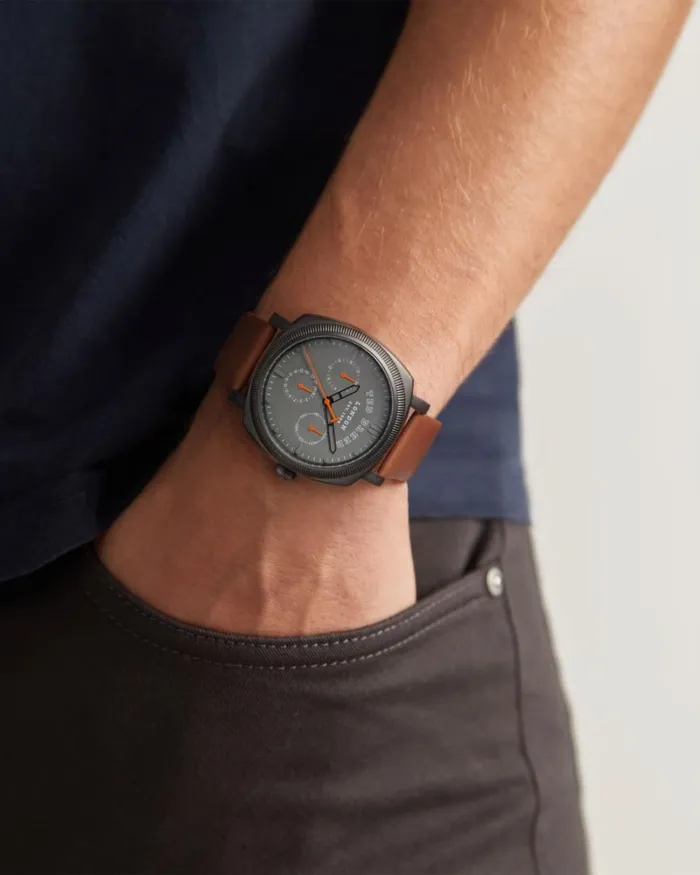 Brown Smooth Leather Strap Watch Tan Men Ted Baker Watches and Jewelry