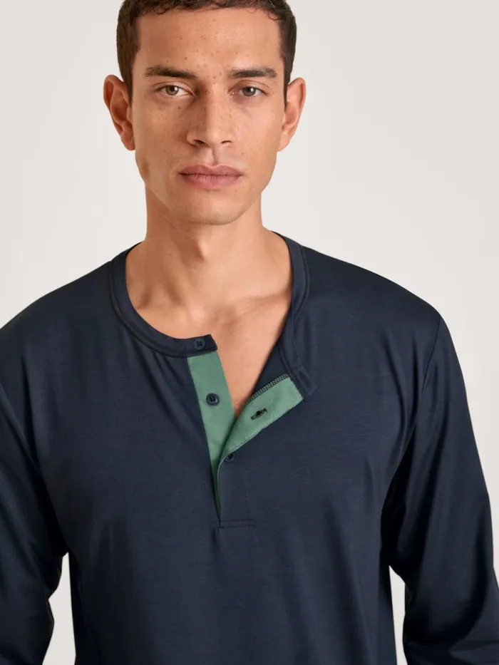 CALIDA DEEPSLEEPWEAR Shirt Longsleeve Dark Sapphire 8211 Men