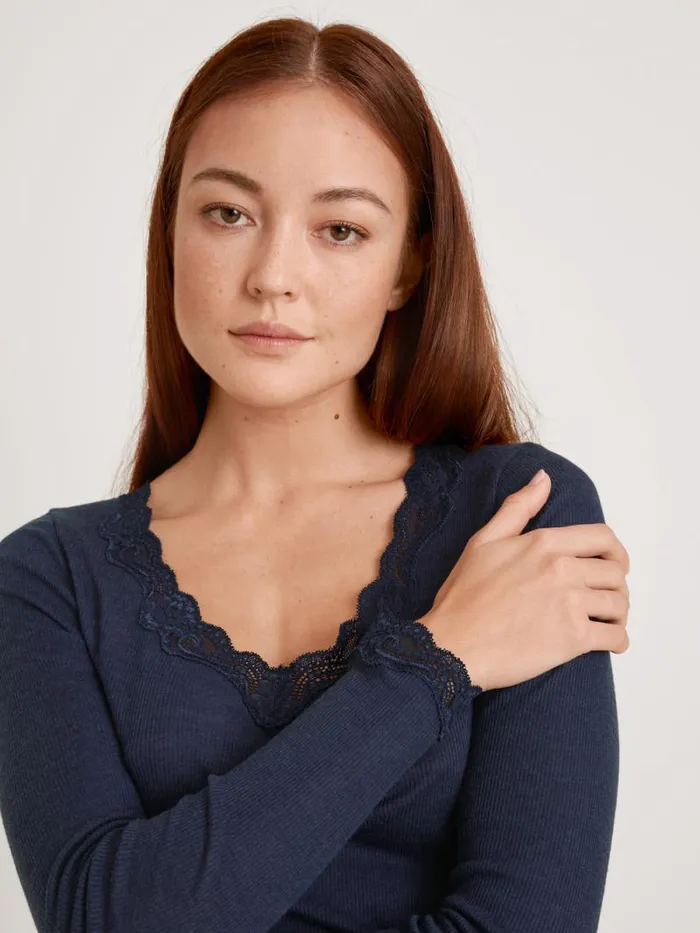 CALIDA Functional Underwear Shirt Long Sleeve Eclipse Blue 8211 Women