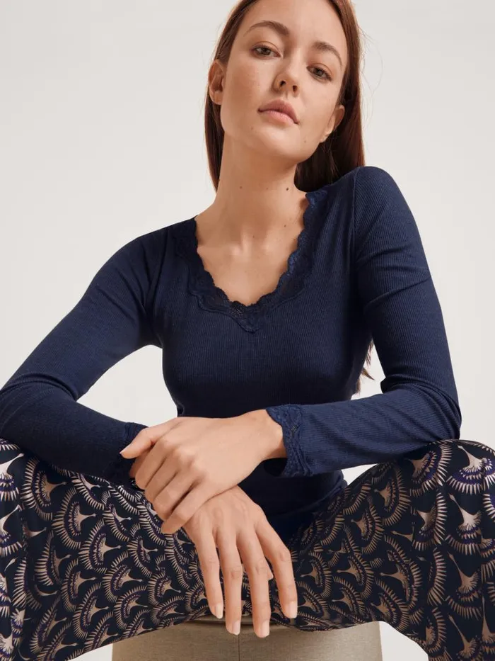 CALIDA Functional Underwear Shirt Long Sleeve Eclipse Blue 8211 Women
