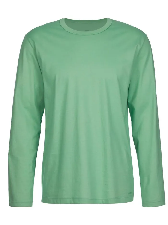 CALIDA Pyjama Tops Shirt Long Sleeve Ming Green 8211 Men
