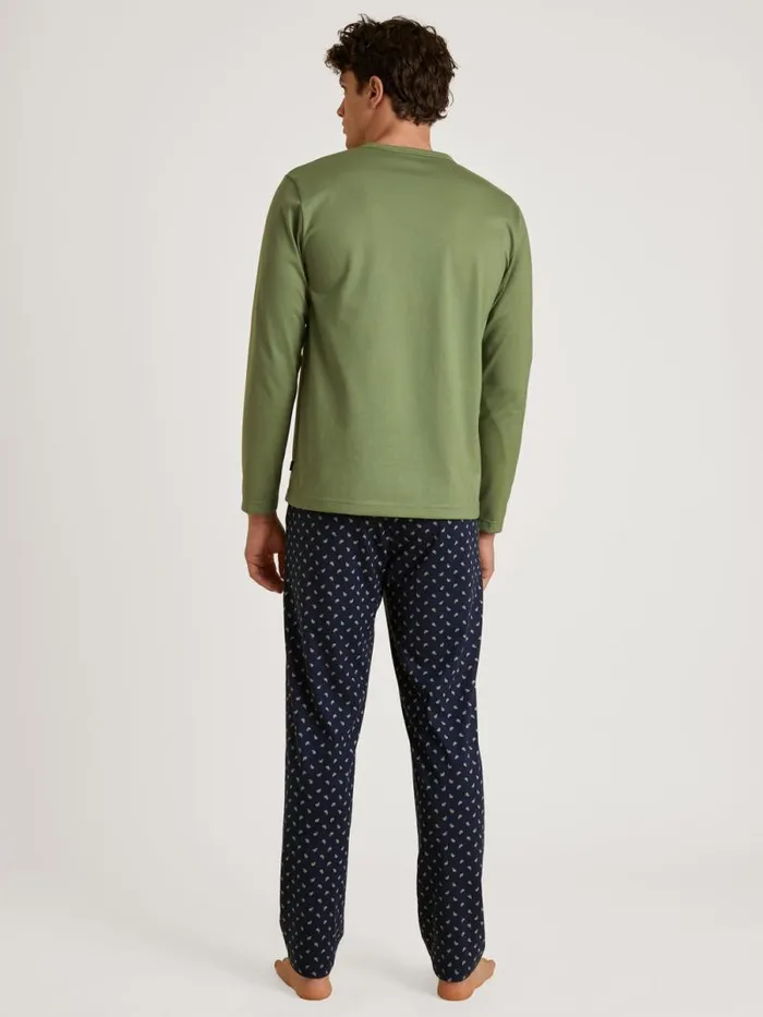 CALIDA Pyjama Tops Shirt Longsleeve Olive Oil 8211 Men