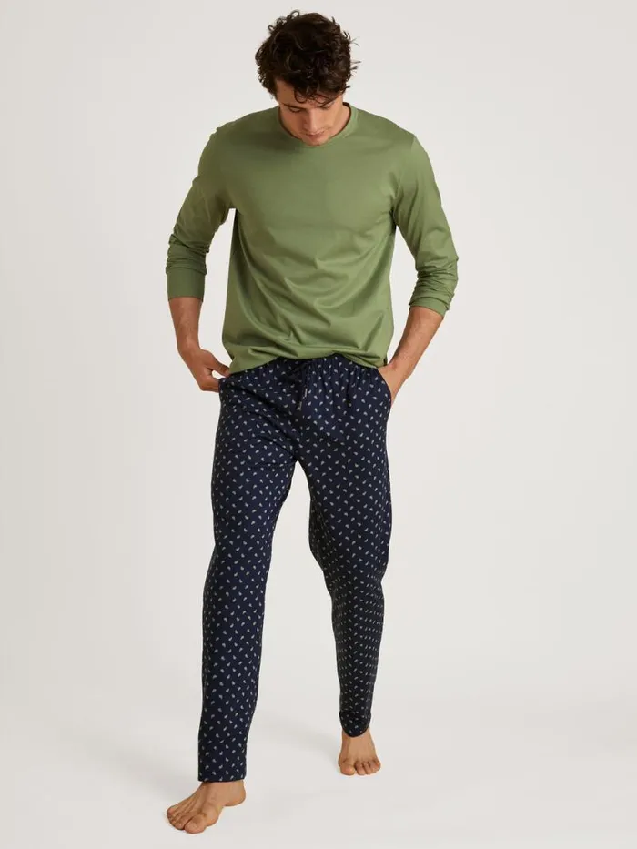 CALIDA Pyjama Tops Shirt Longsleeve Olive Oil 8211 Men