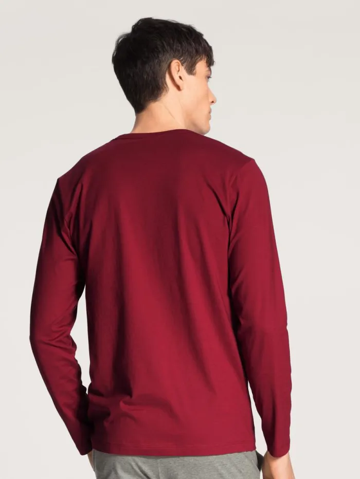 CALIDA Pyjama Tops Shirt Long Sleeve Rumba Red 8211 Men