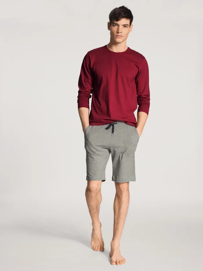 CALIDA Pyjama Tops Shirt Long Sleeve Rumba Red 8211 Men