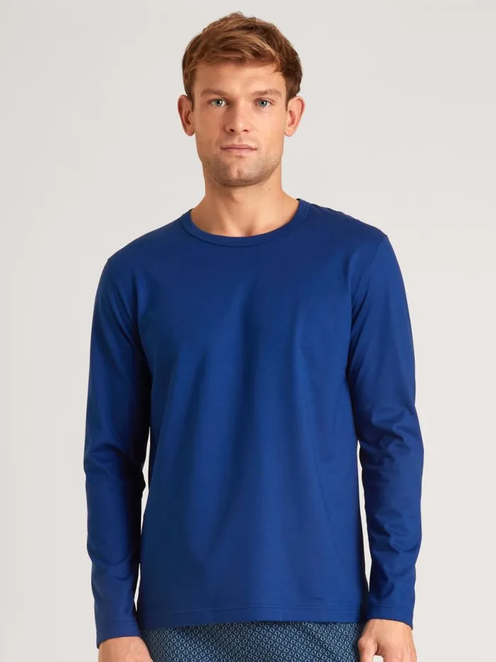 CALIDA Pyjama Tops Shirt Long Sleeve Sodalite Blue 8211 Men