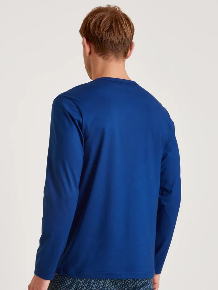 CALIDA Pyjama Tops Shirt Long Sleeve Sodalite Blue 8211 Men