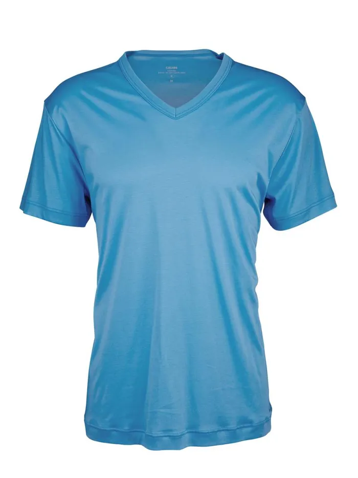 CALIDA Pyjama Tops Shirt Short Sleeve Azurit Blue 8211 Men