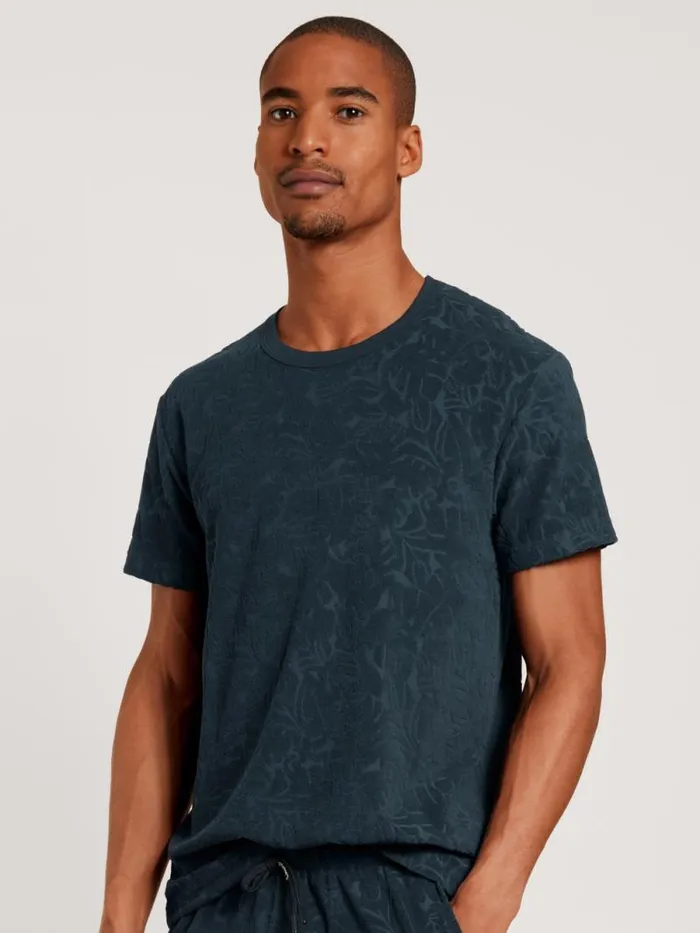 CALIDA Pyjama Tops Shirt Short Sleeve Dark Sapphire 8211 Men