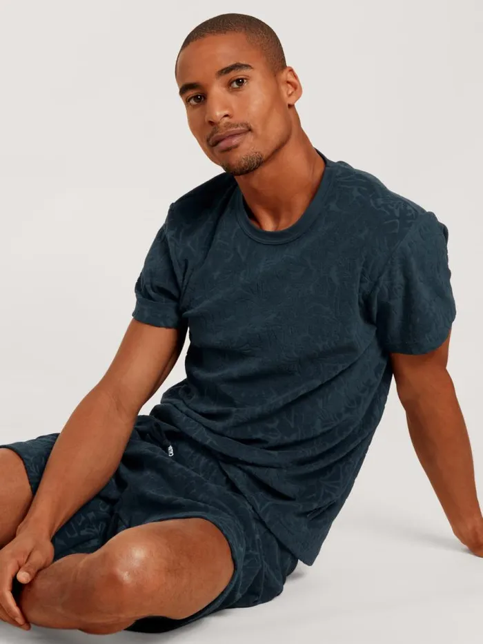 CALIDA Pyjama Tops Shirt Short Sleeve Dark Sapphire 8211 Men