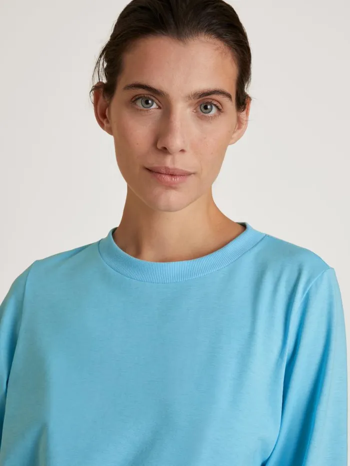 CALIDA Pyjamas Cuffed Pyjamas Blue Topaz 8211 Women