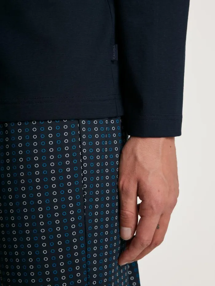 CALIDA Pyjamas Pyjama Danube Blue 8211 Men