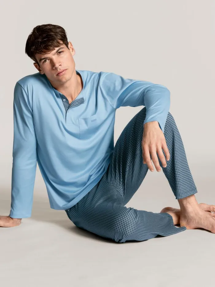 CALIDA Pyjamas Pyjama Placid Blue 8211 Men