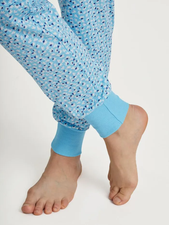 CALIDA Pyjamas Pyjama With Cuff Blue Topaz 8211 Women