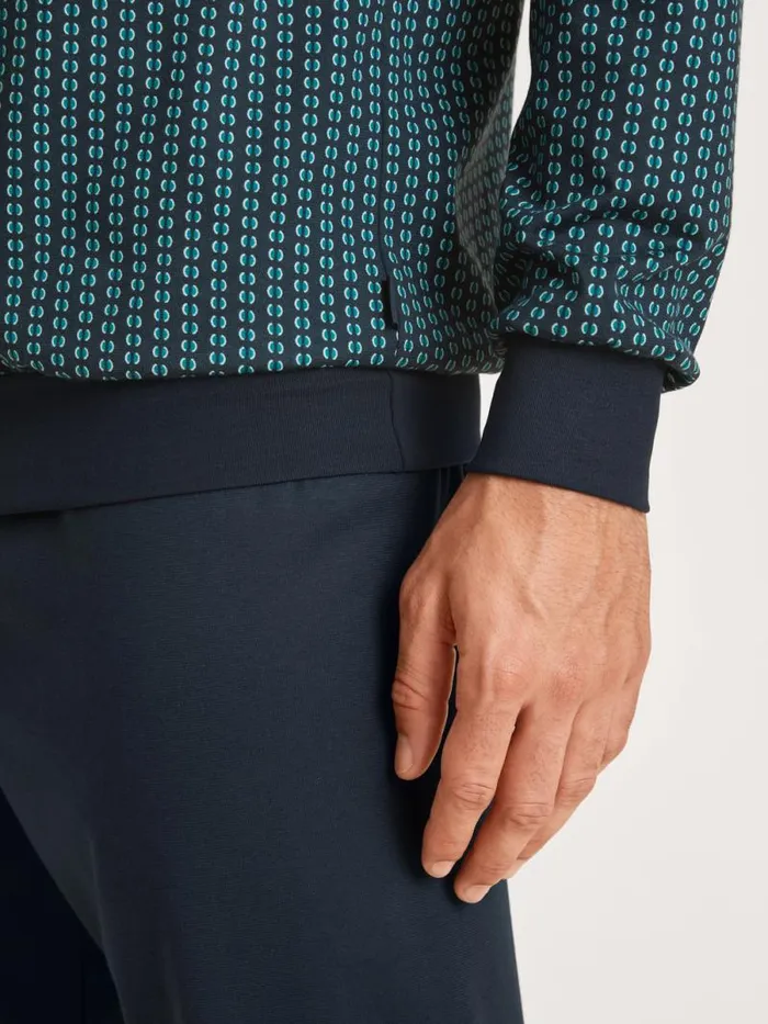 CALIDA Pyjamas Pyjama With Cuff Deep Lagoon Green 8211 Men