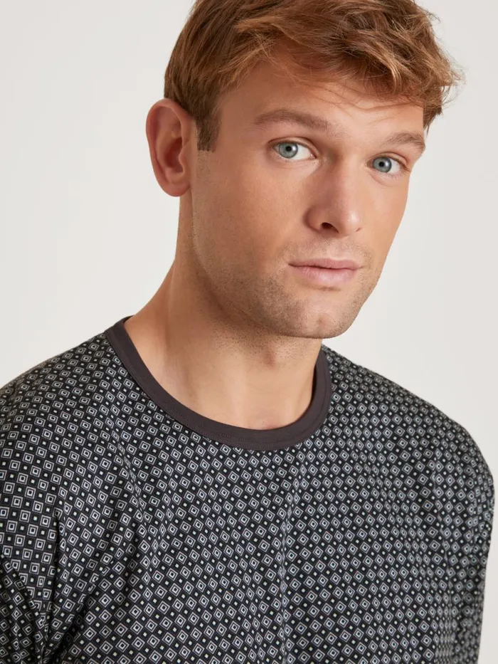 CALIDA Pyjamas Pyjama With Cuff Shale Grey 8211 Men