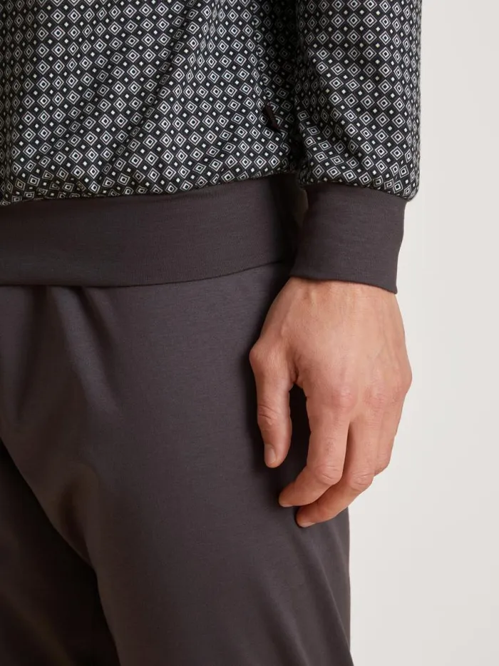 CALIDA Pyjamas Pyjama With Cuff Shale Grey 8211 Men