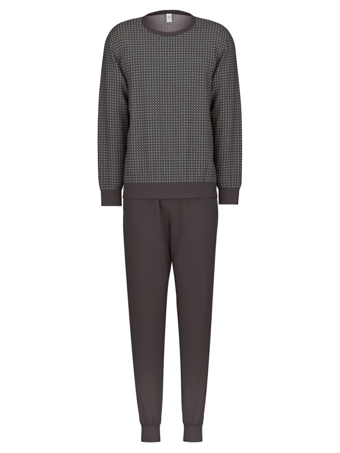 CALIDA Pyjamas Pyjama With Cuff Shale Grey 8211 Men