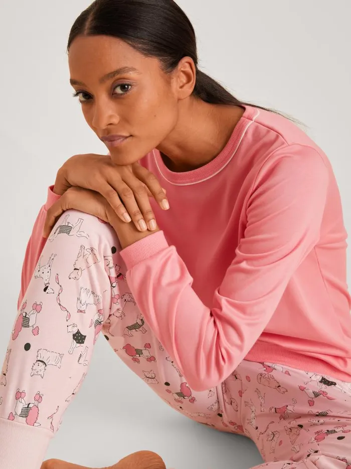 CALIDA Pyjamas Pyjama With Cuff Strawberry Ice 8211 Women