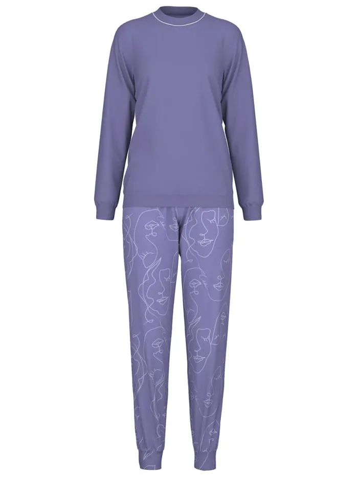 CALIDA Pyjamas Pyjama With Cuff Twilight Purple 8211 Women