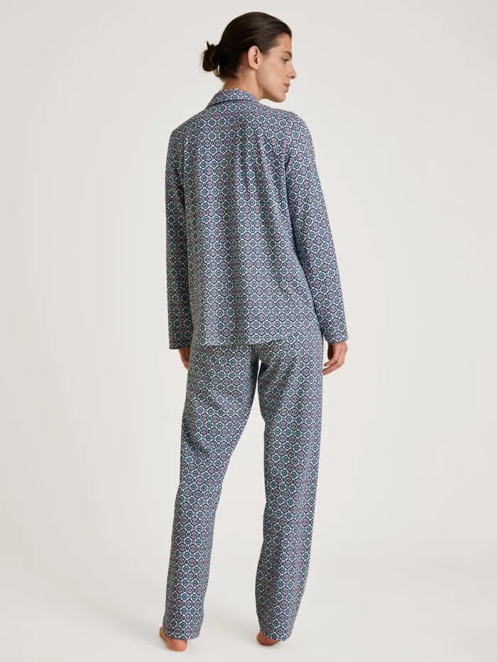 CALIDA Pyjamas Pyjamas Buttoned Through Blue Topaz 8211 Women