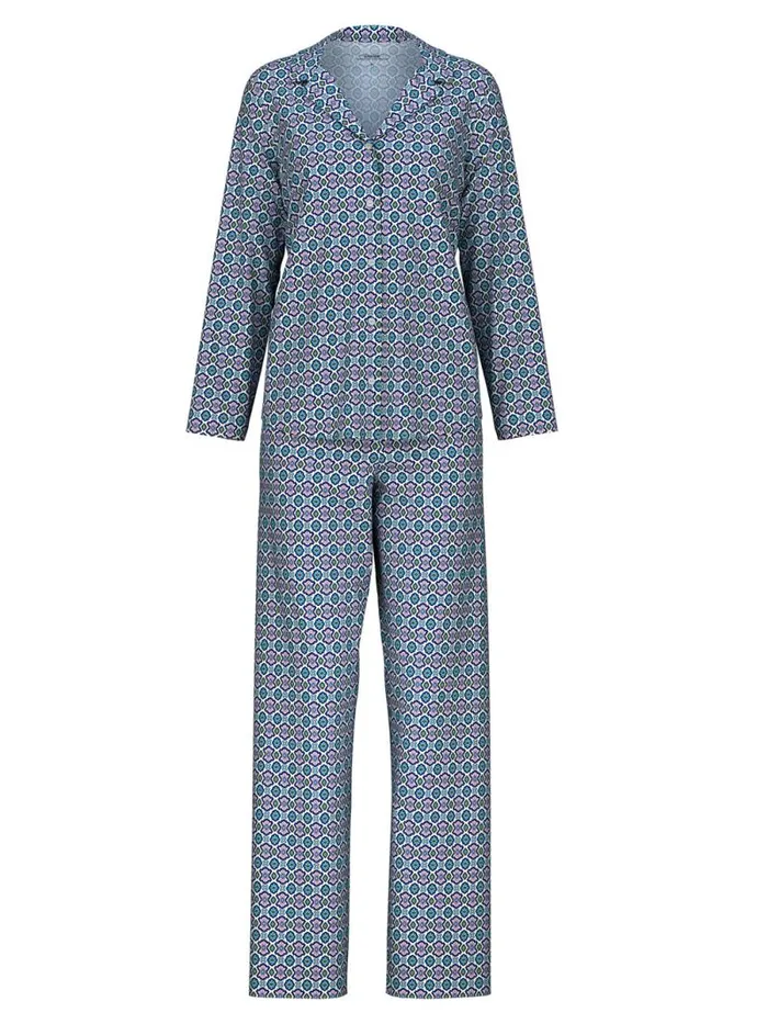 CALIDA Pyjamas Pyjamas Buttoned Through Blue Topaz 8211 Women