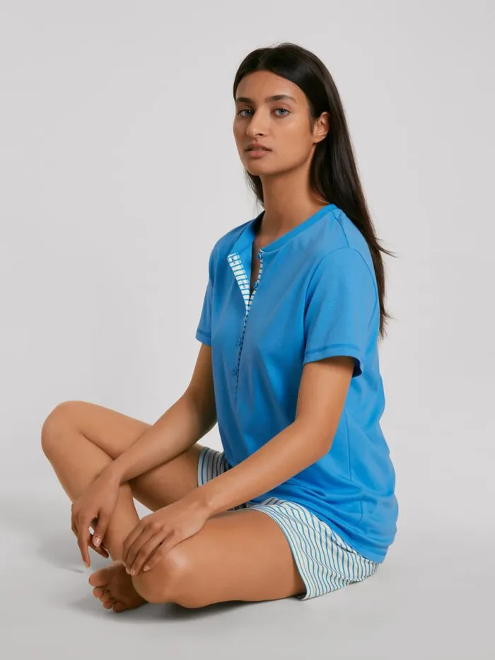 CALIDA Pyjamas Short Pyjama Azurit Blue 8211 Women