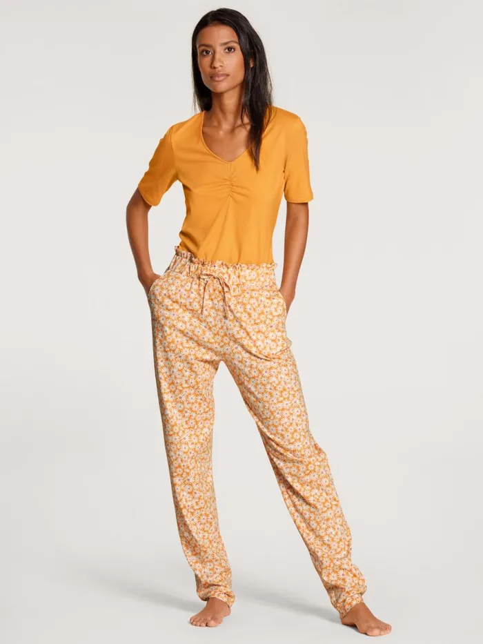CALIDA Shirts Shirt Short Sleeve Honeycomb Yellow 8211 Women