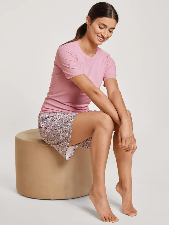 CALIDA Shirts Shirt Short Sleeve Pink Amethyst 8211 Women
